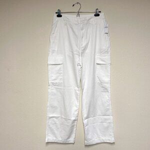 Gap Pants Broken Twill Loose Cargo New Off White Size 6 NWT